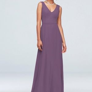David’s Bridal Chiffon V-Neck Bridesmaid Dress